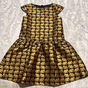 NEW JCrew Crewcuts jacquard elephant print dress size 10